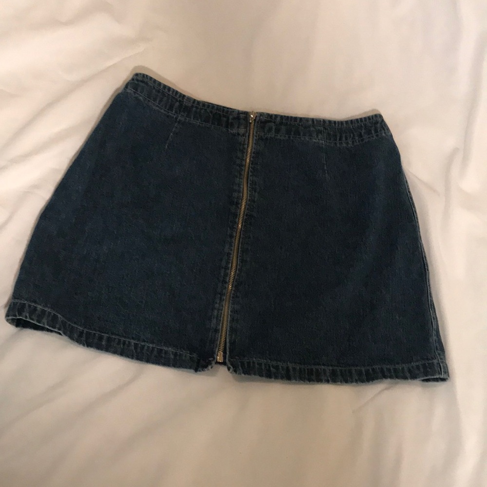 Vintage American Eagle zip front denim skirt